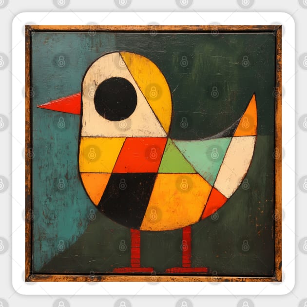 Chick - Retro Style Cute Abstraction Sticker by TuncGK